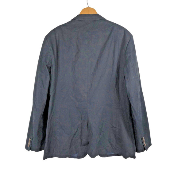 J Crew Thompson Blazer Jacket 44L 44 Long Navy Blue Chino Cotton Mens *Read* - Picture 2 of 8